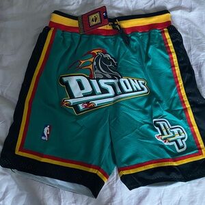 Just Don Detroit Pistons Vintage Shorts Size Men's Large | BRAND NEW NEVER WORN!